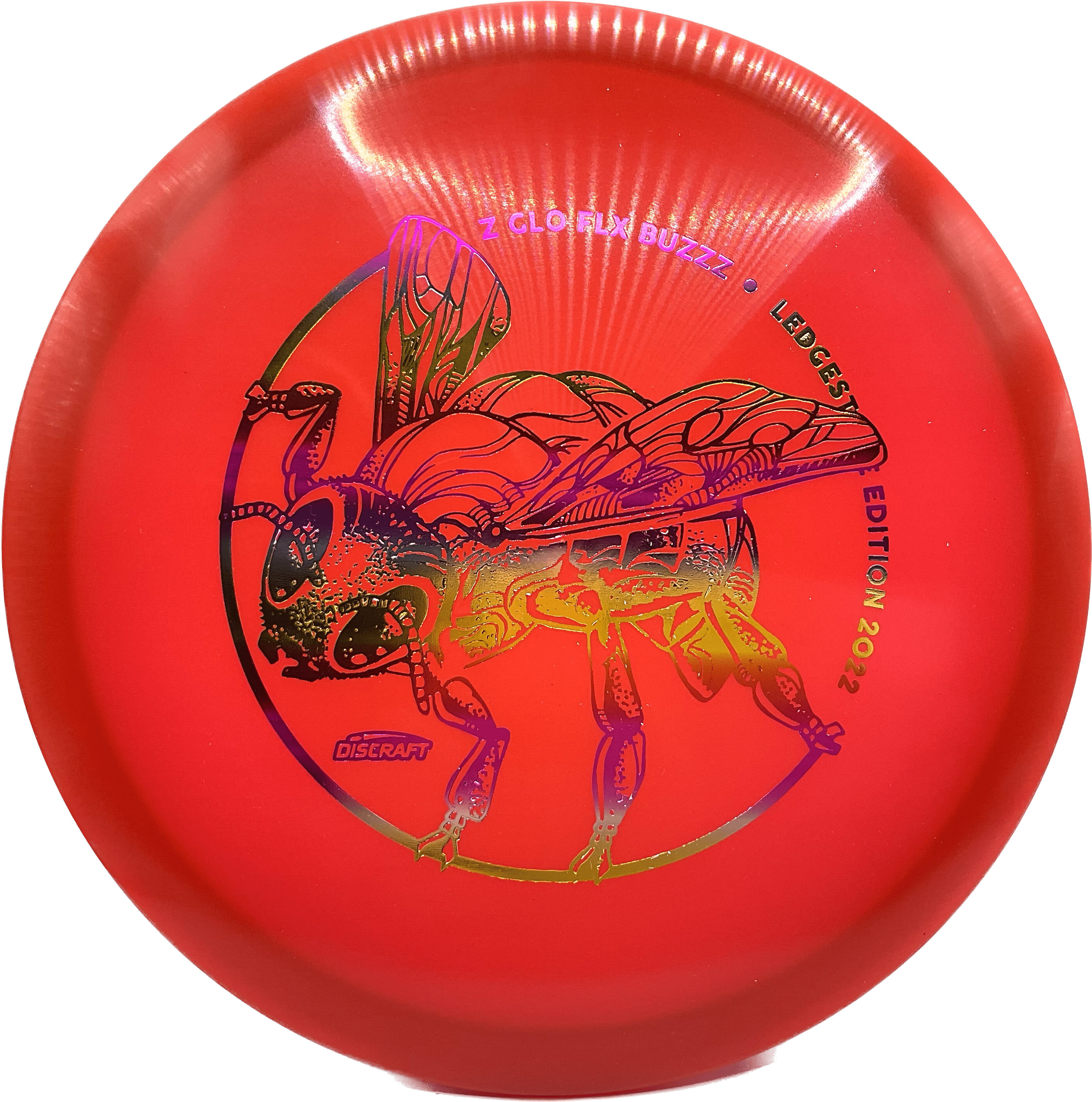 Overthrow Disc Golf Disc Z Glo Flx - 177+ - Red - Summer Sunset