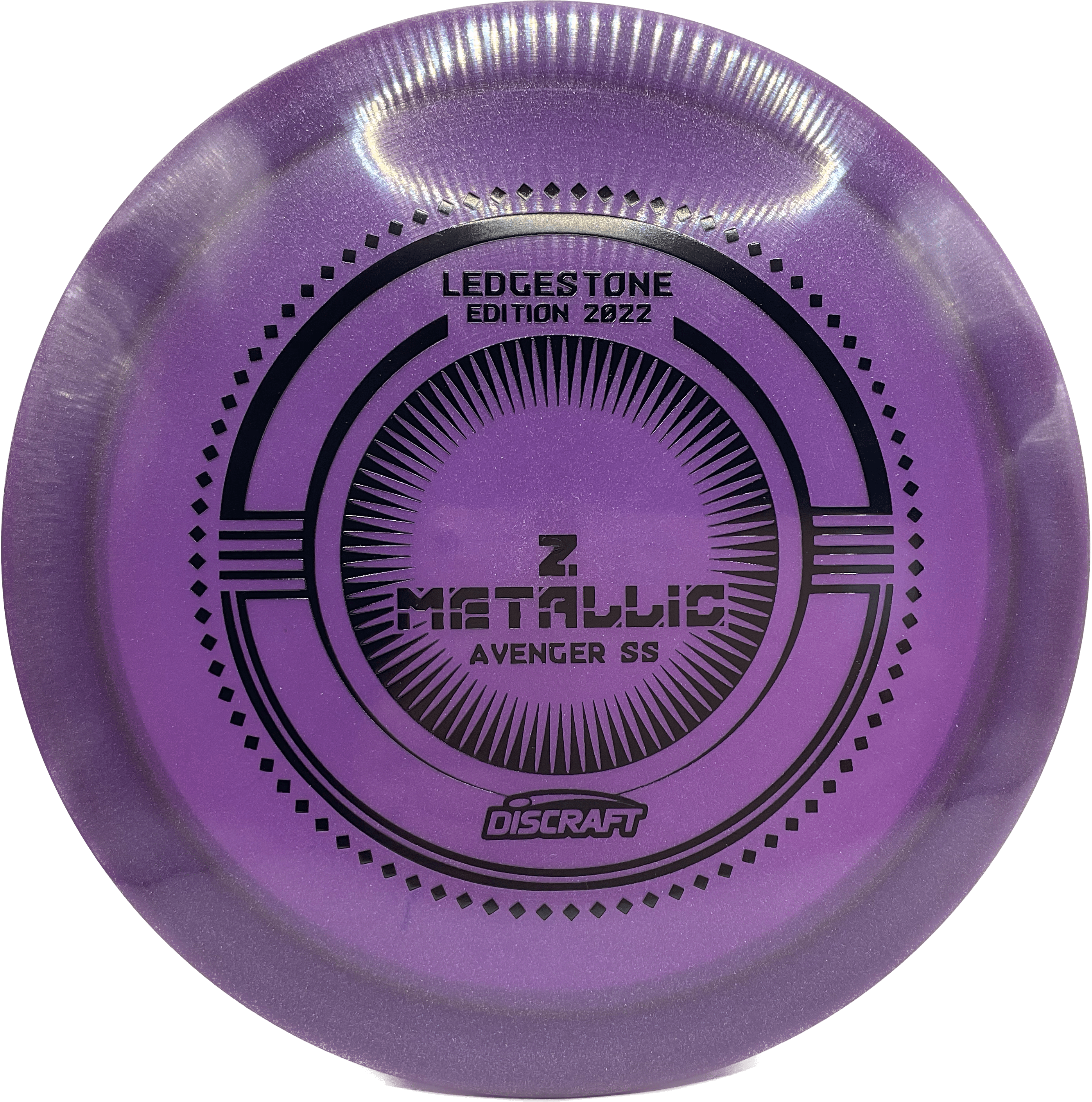 Overthrow Disc Golf Disc Z Metallic - 173-174 - Purple - Black Matte