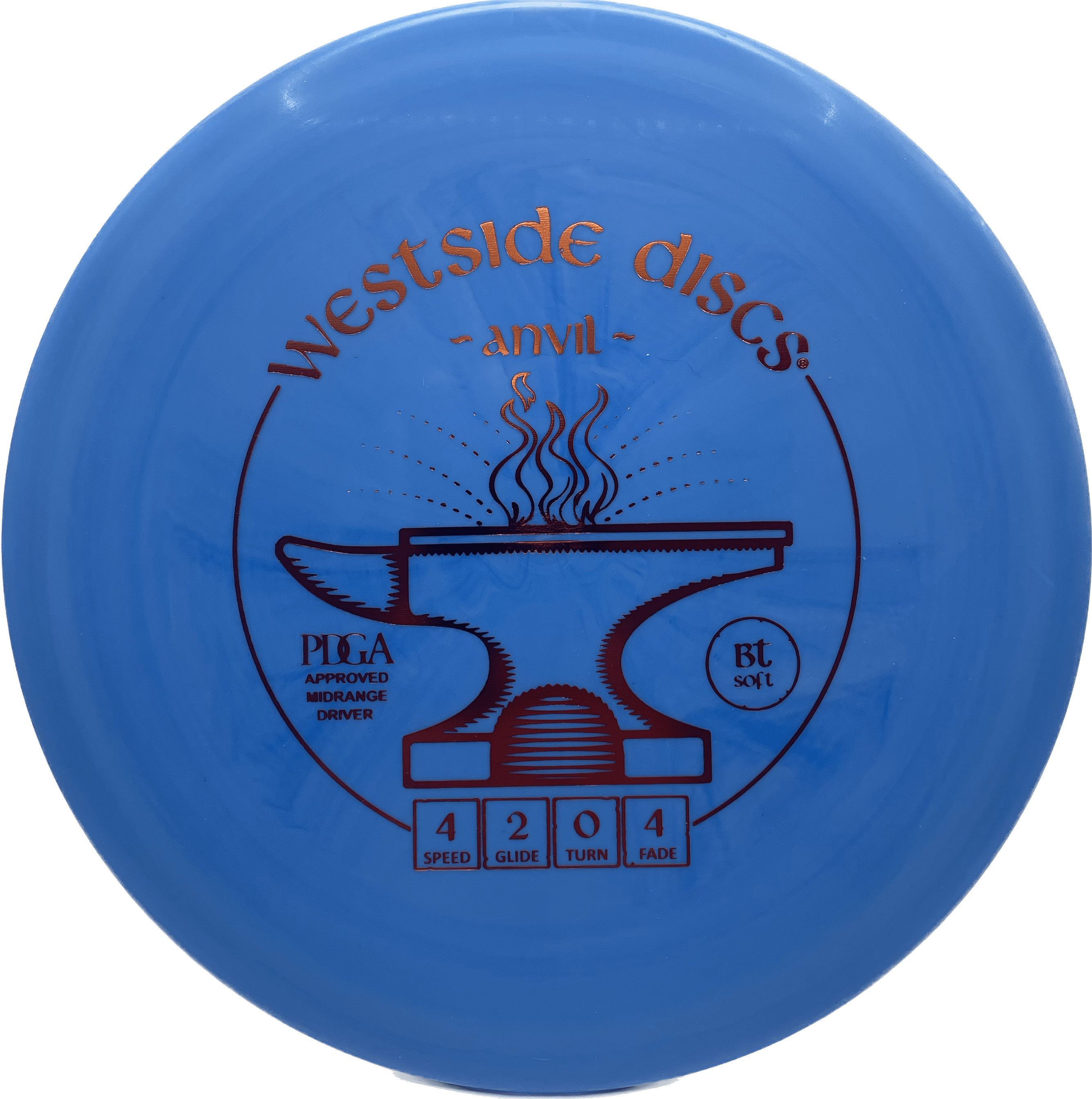 Trilogy Disc BT Soft - 171-176 - Blue - Copper Metallic Westside BT Soft Anvil