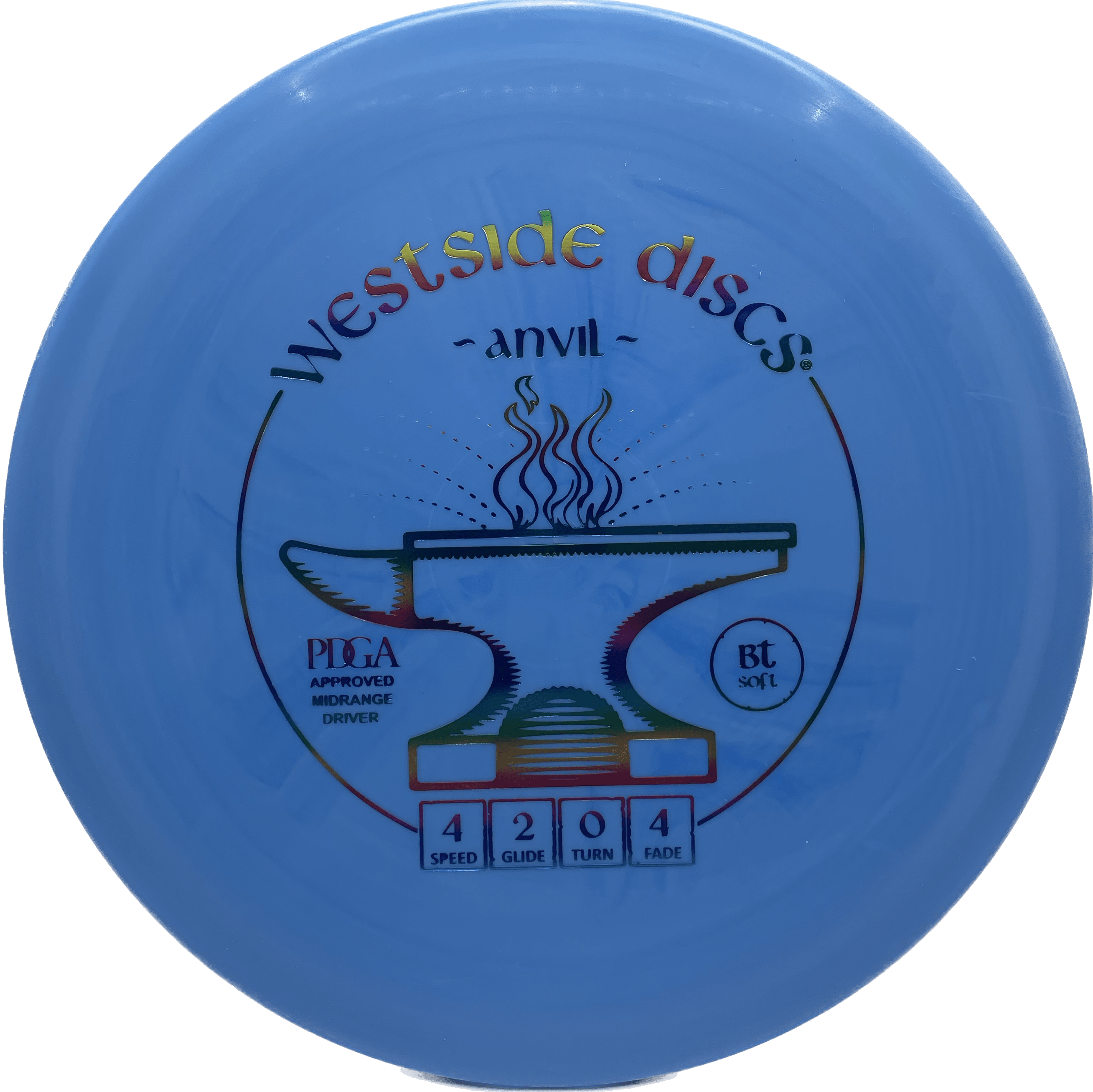 Trilogy Disc BT Soft - 171-176 - Blue - Rainbow Metallic Westside BT Soft Anvil