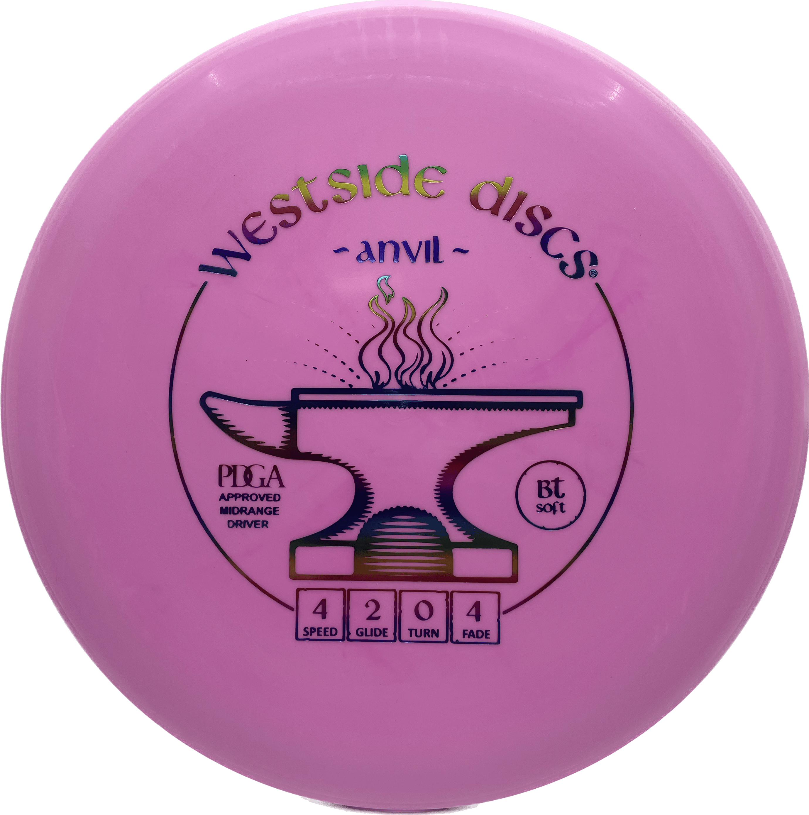 Trilogy Disc BT Soft - 171-176 - Pink - Rainbow Metallic Westside BT Soft Anvil