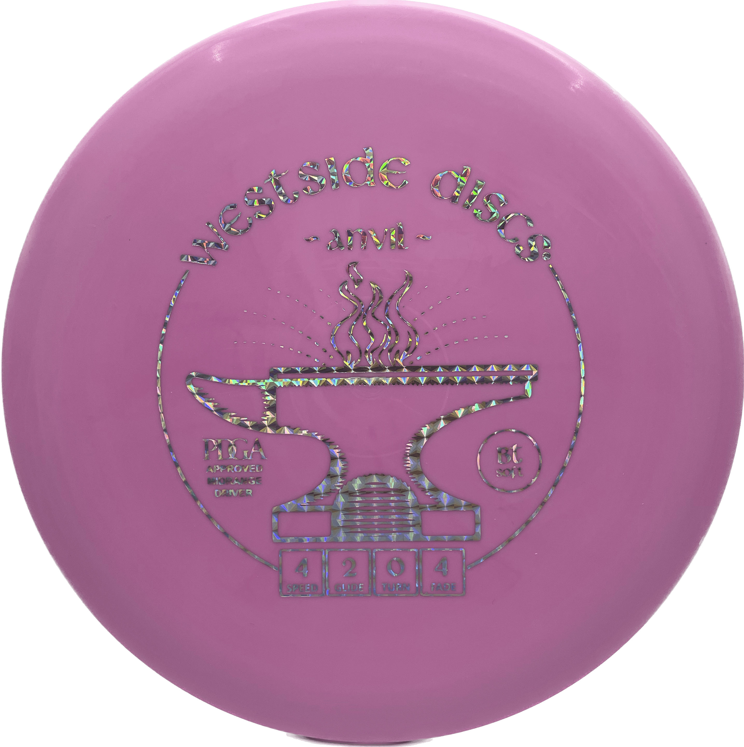 Trilogy Disc BT Soft - 171-176 - Pink - Silver Squares Westside BT Soft Anvil