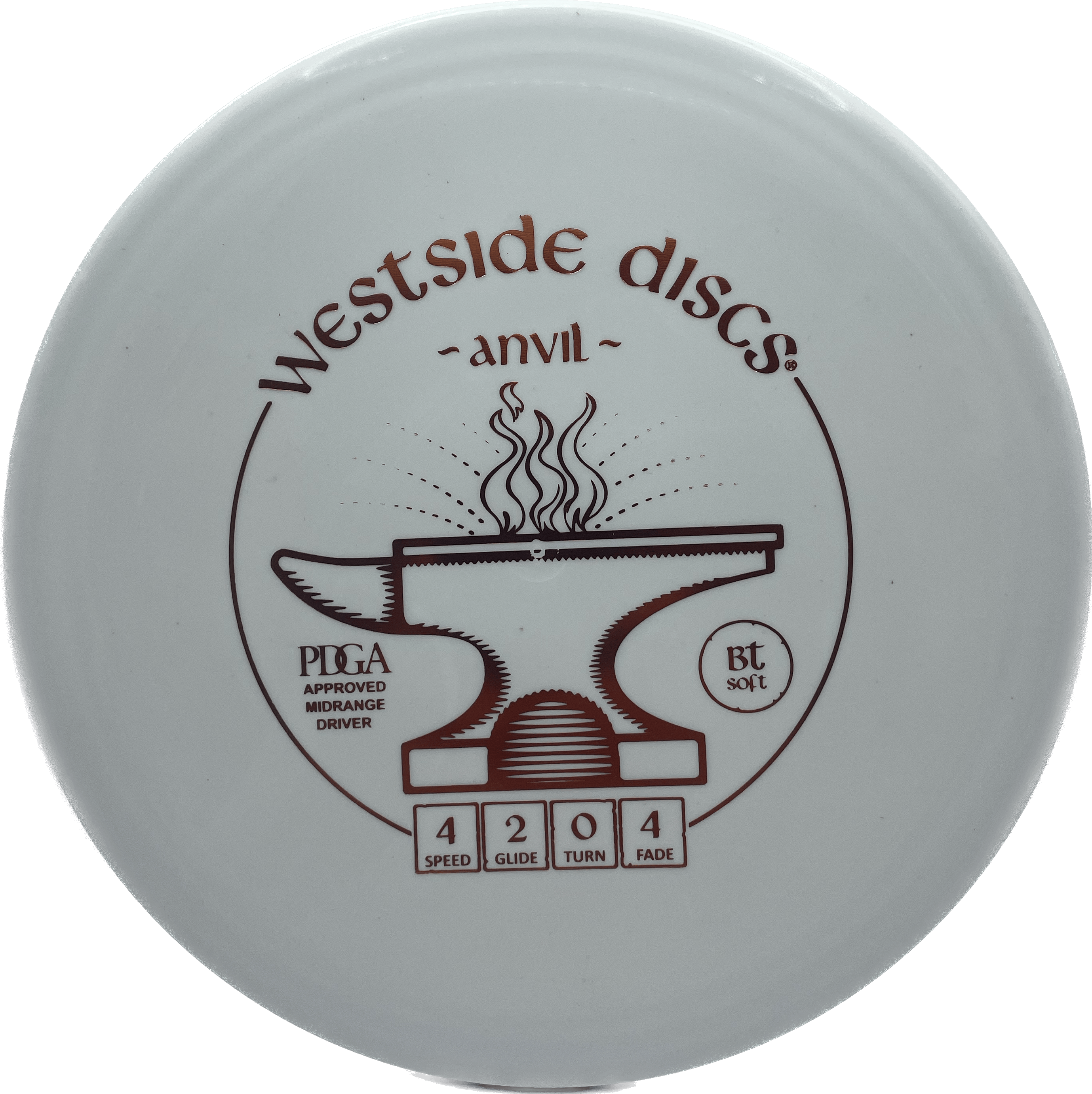 Trilogy Disc BT Soft - 171-176 - White - Copper Metallic Westside BT Soft Anvil